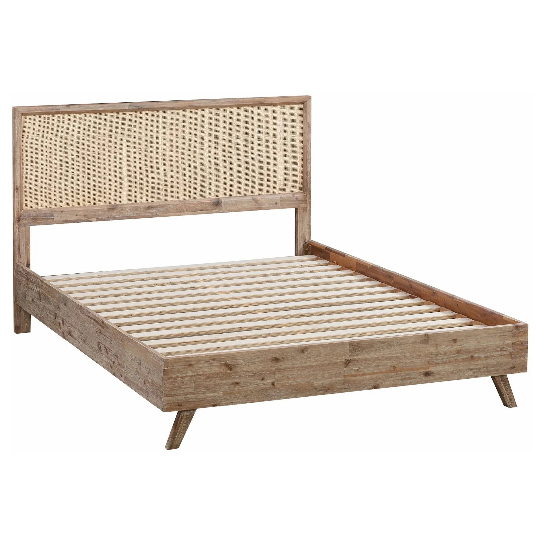 Coast Acacia & Rattan Timber Bed Suite
