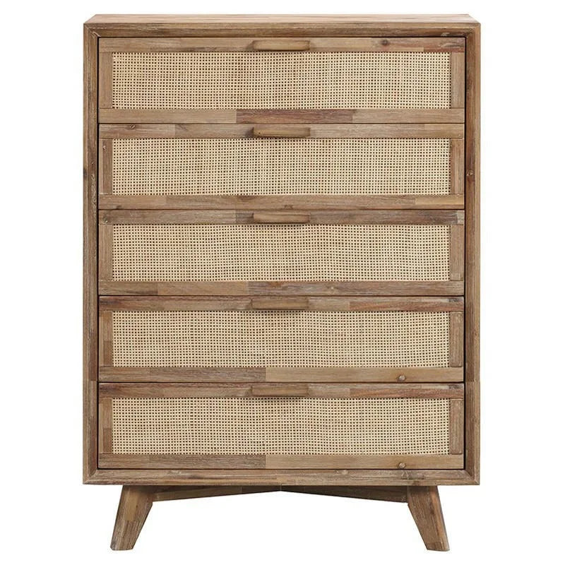 Coast Acacia & Rattan Timber Bed Suite