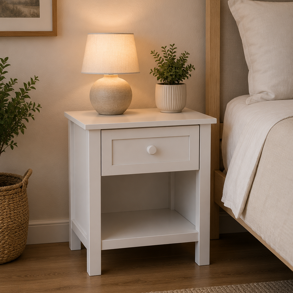 Jesse Bedside - White