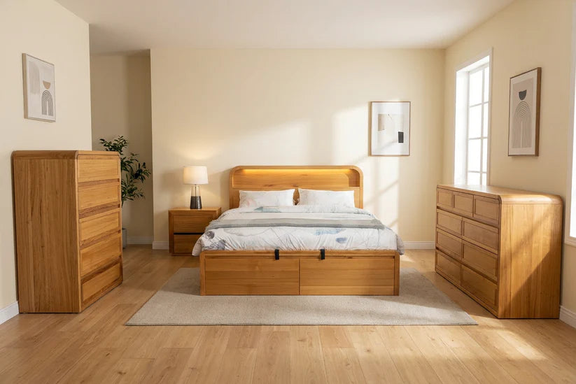 Hamilton Gas lift Bedroom Suite with 2 Drawers