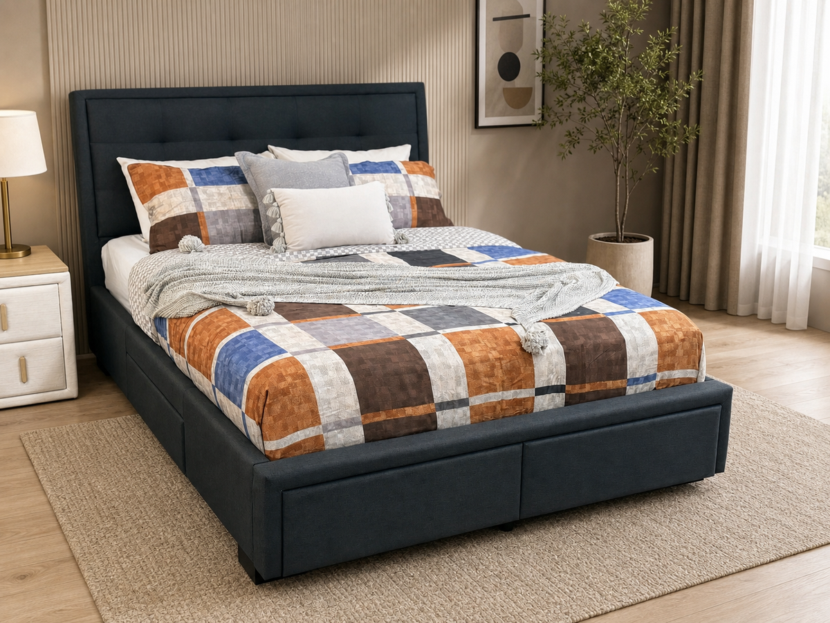 Greyson Bed with 4 Drawers