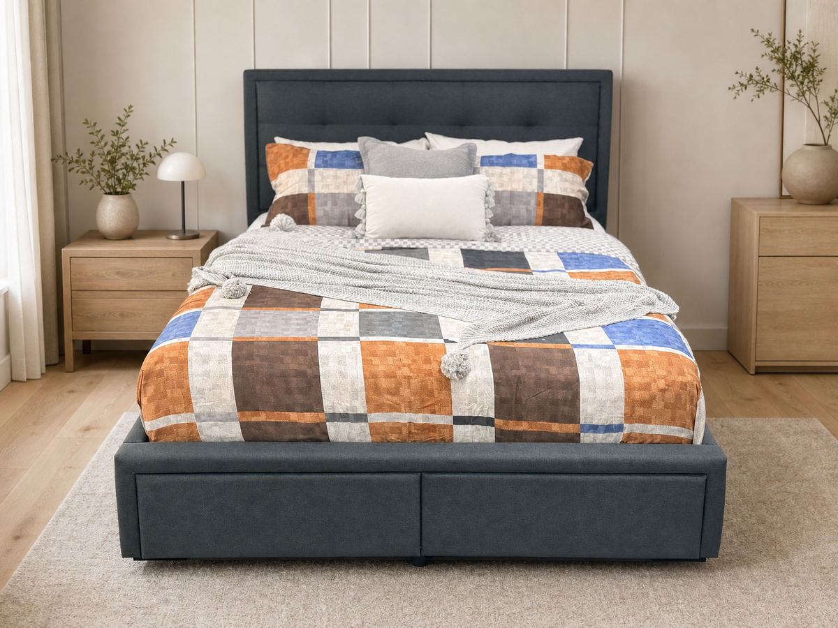 Greyson Bed with 4 Drawers